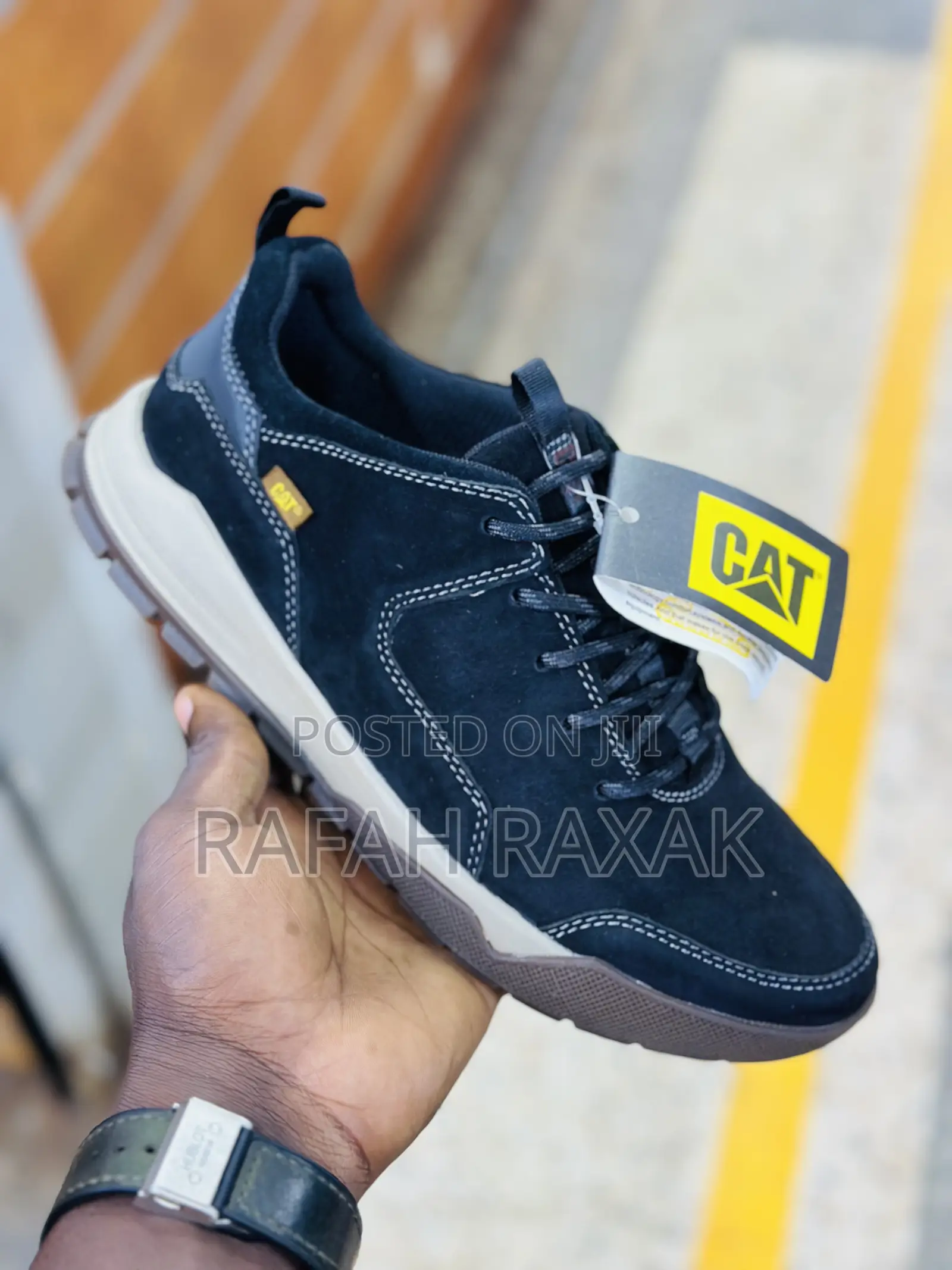 Original Men’S Black CAT Casual Premium Leather Shoes