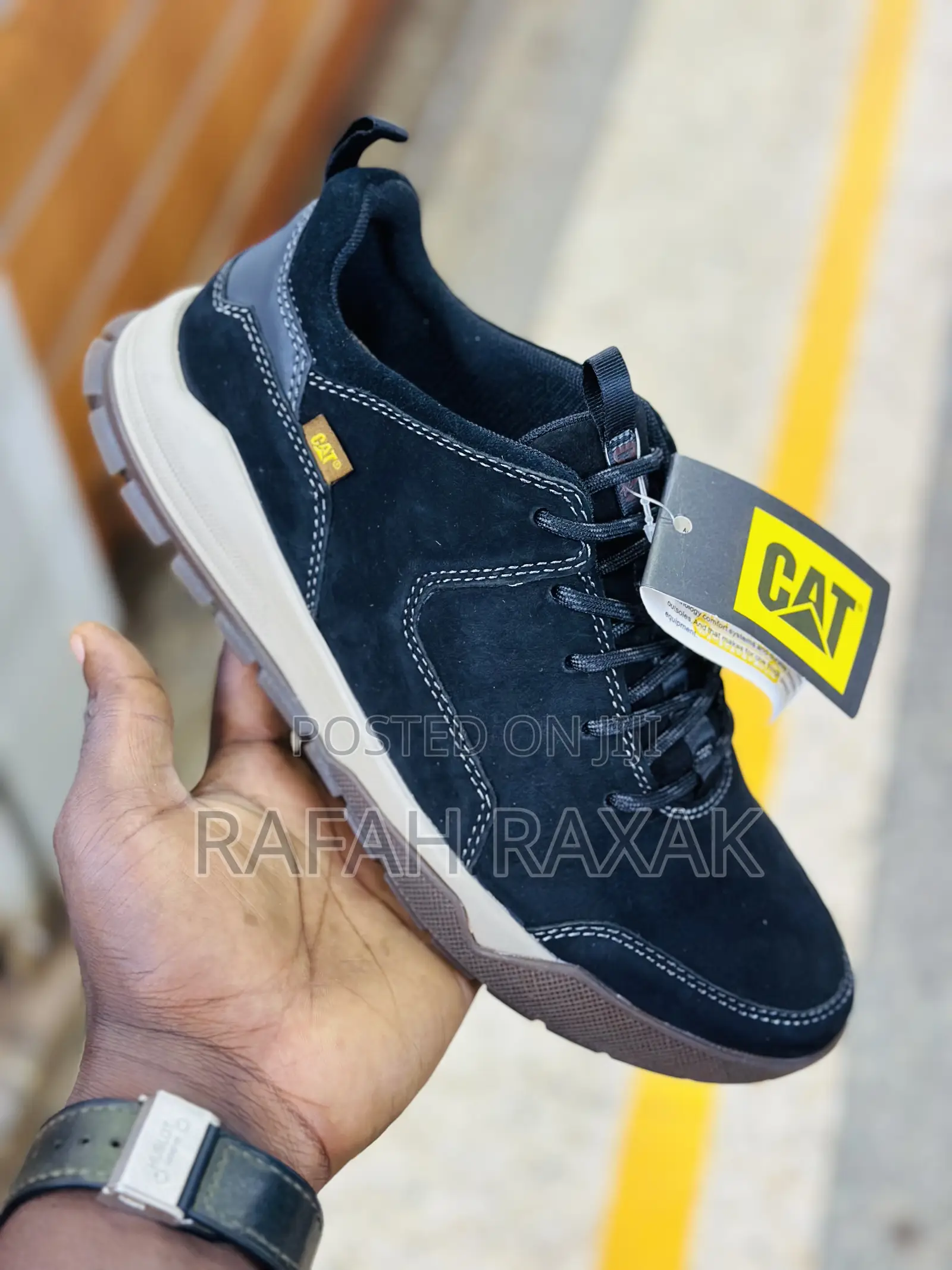 Original Men’S Black CAT Casual Premium Leather Shoes