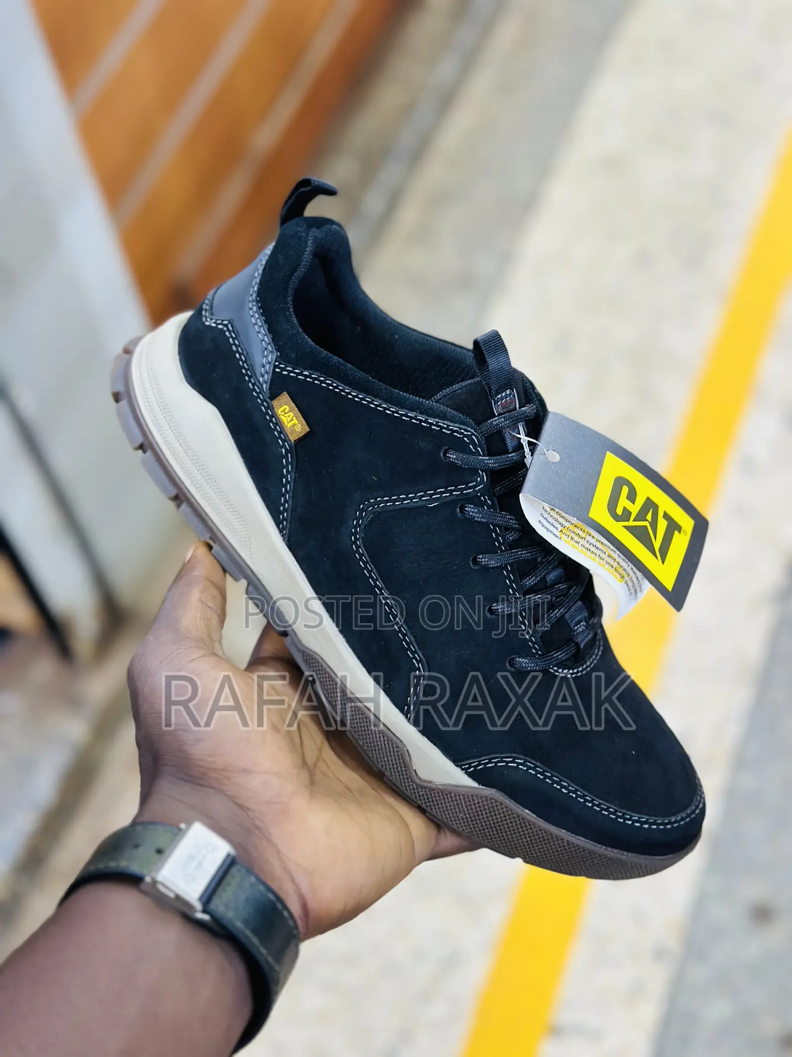 Original Men’S Black CAT Casual Premium Leather Shoes
