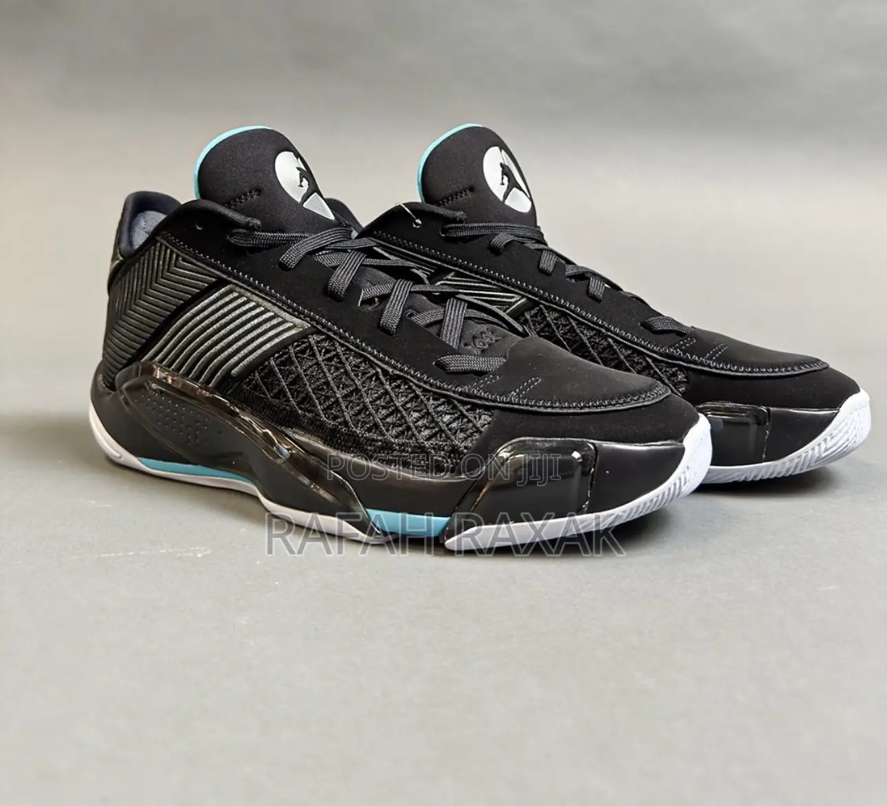 Original Air Jordan 38 Low Black Gamma Blue Basketball Shoes