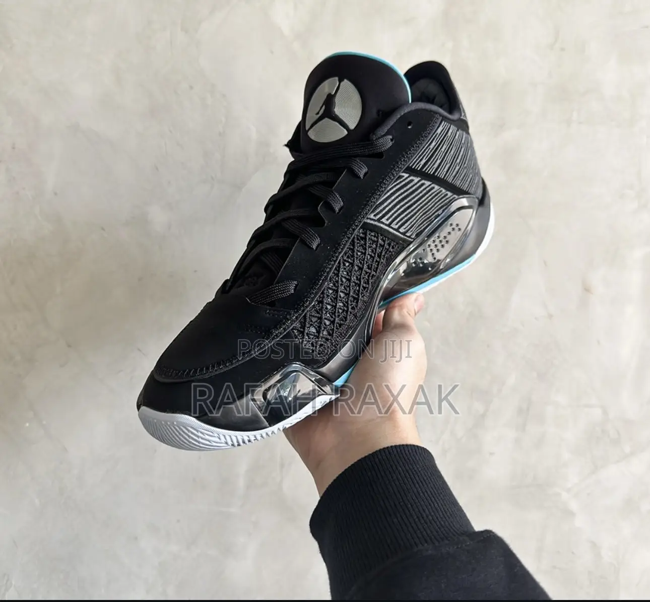 Original Air Jordan 38 Low Black Gamma Blue Basketball Shoes