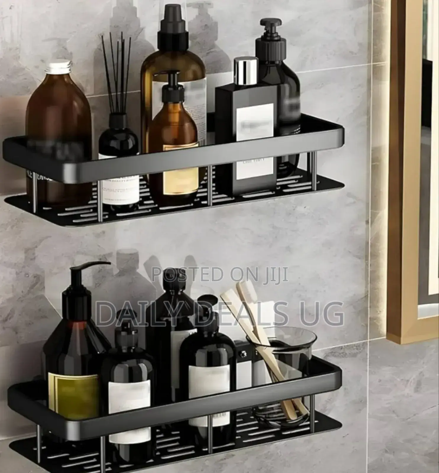 Metallic Bathroom Shelf Rack