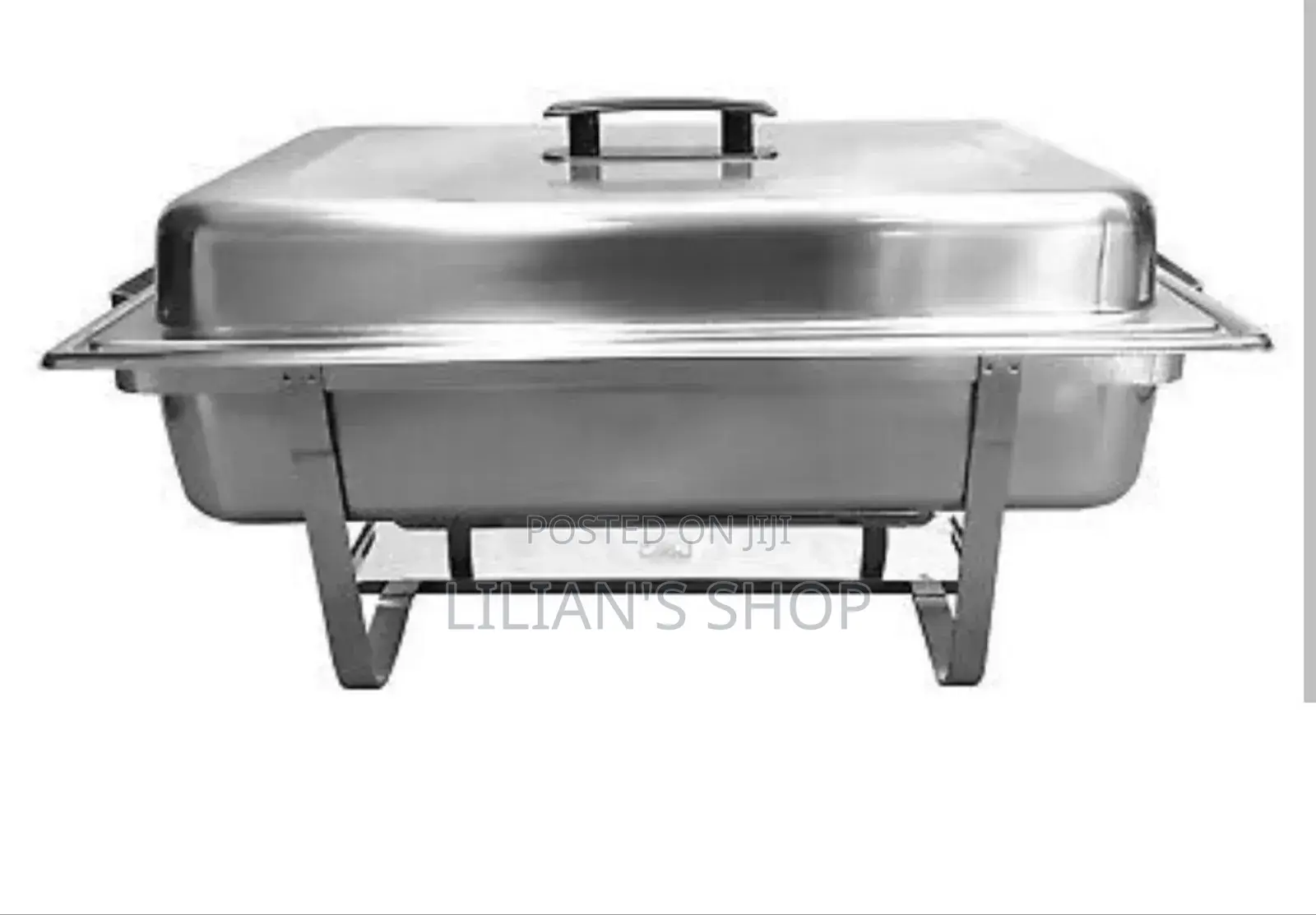 Rectangular Double Chaffing Dishes Food Warmer -sliver