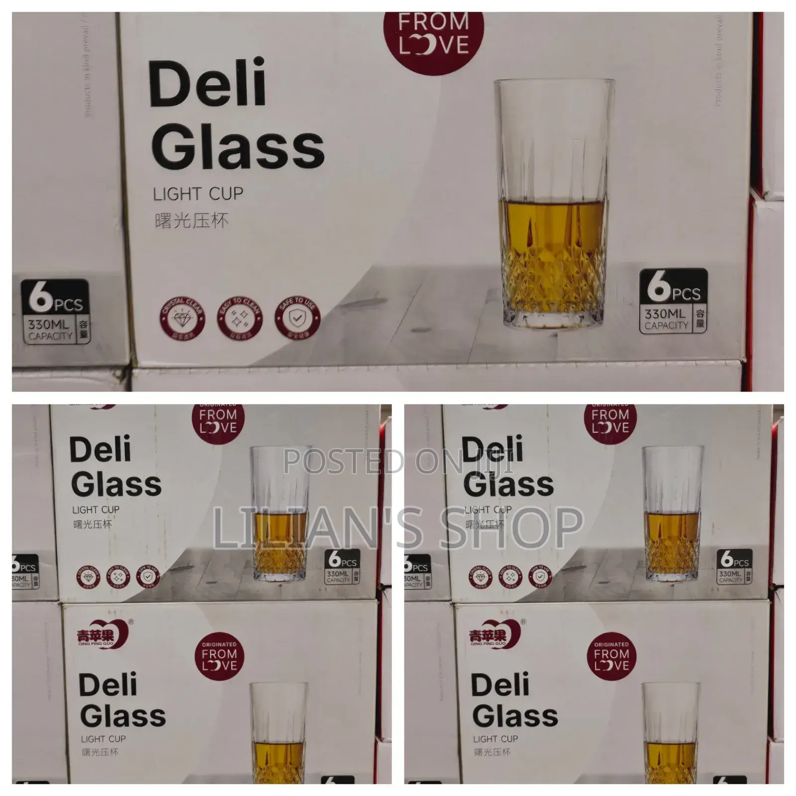 6 PCS Elegant Deli Glasses