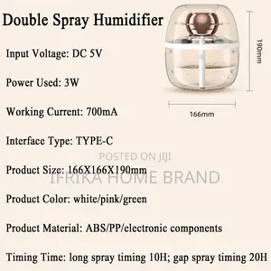 Dual Spray 3litres Ultrasinic Air Humidifier