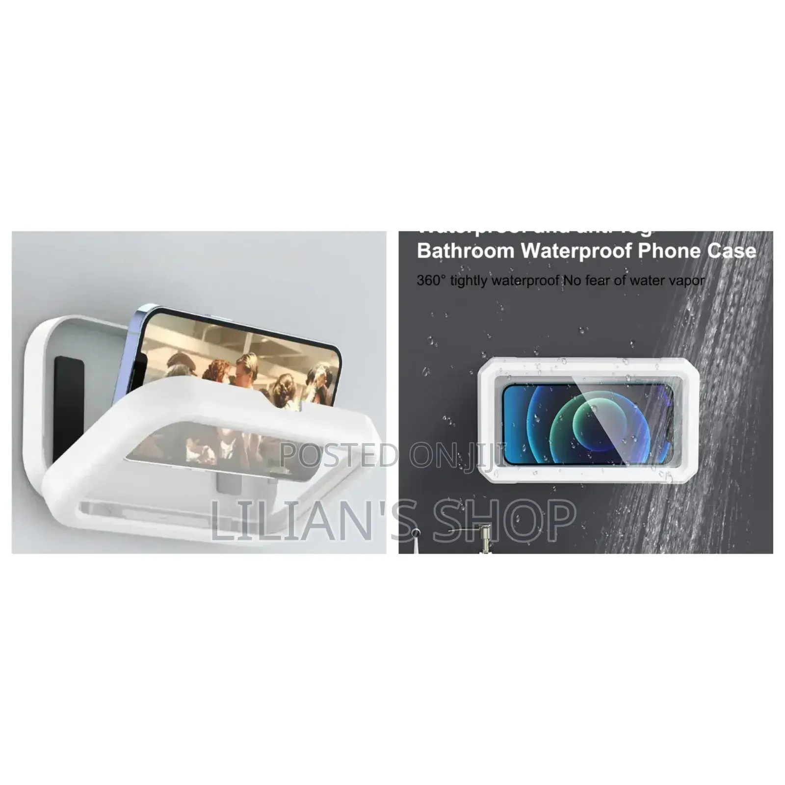 Wall Mounted Waterproof Phone Case for Shower