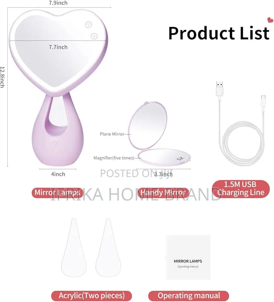 LED Markup Mirror With Light