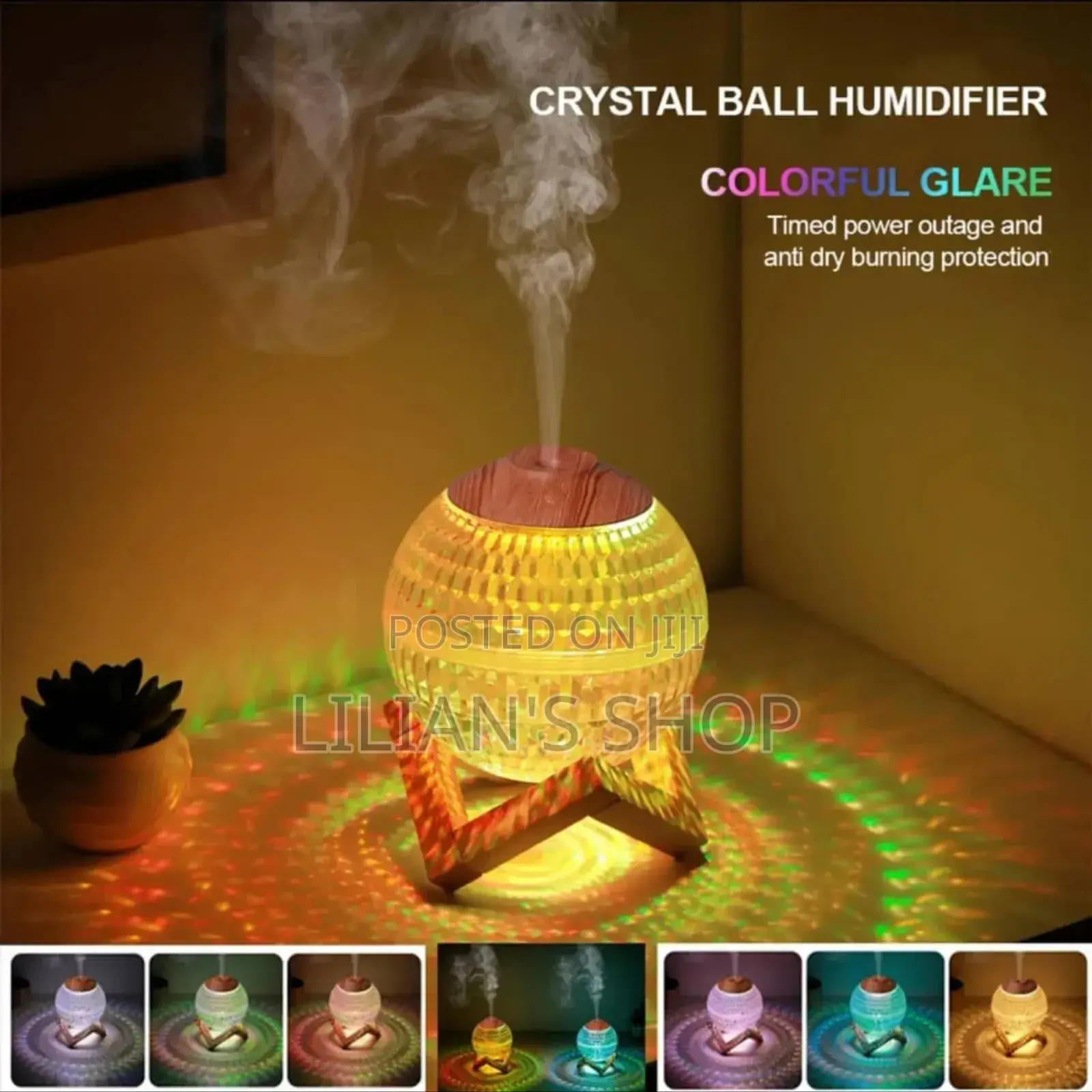 Mist Air Humidifier With Wooden Stand