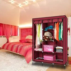 3 Column Frame Wardrobe Foldable Closet