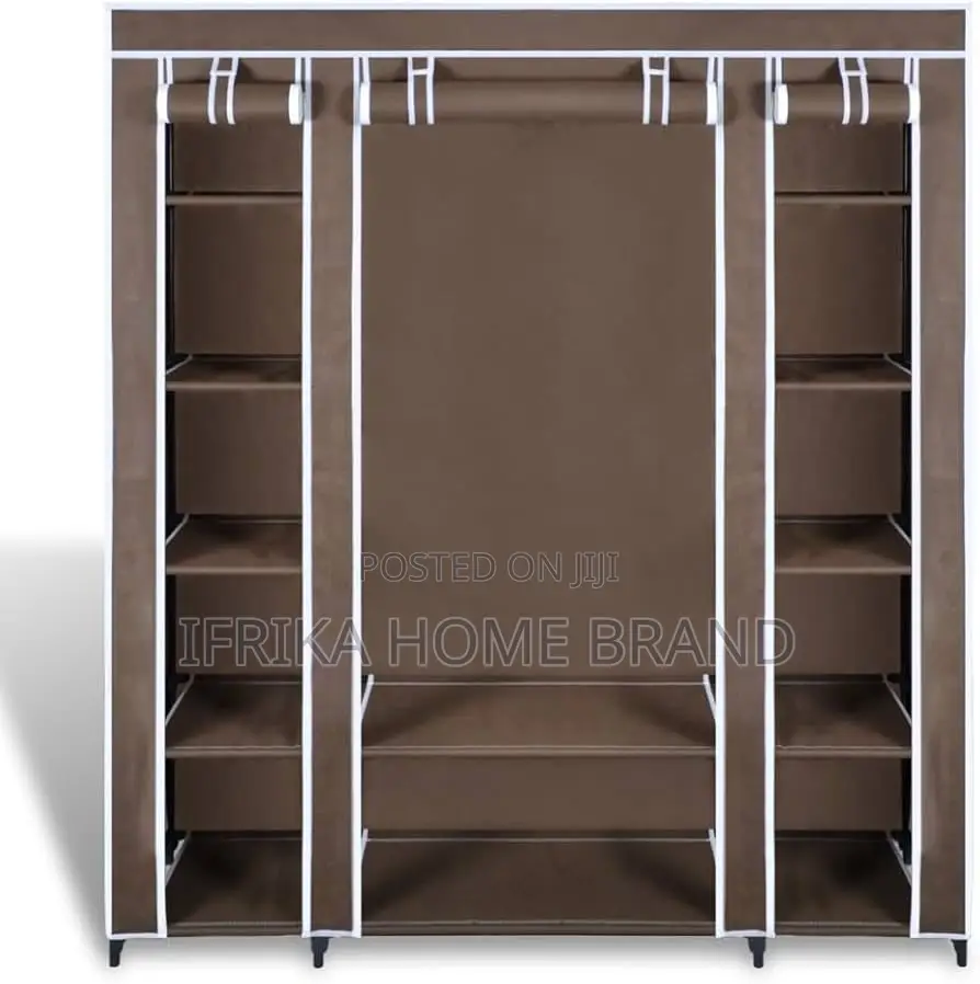 3 Column Frame Wardrobe Foldable Closet