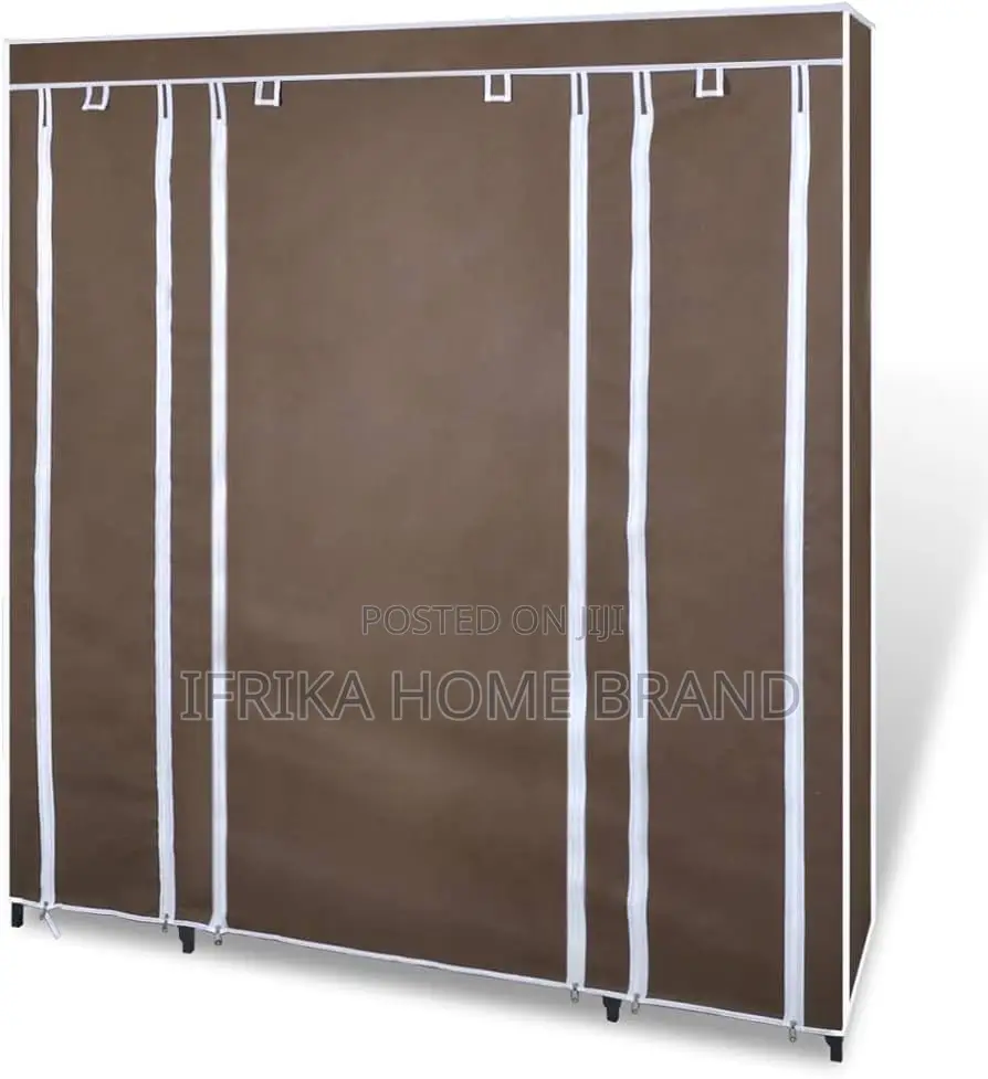 3 Column Frame Wardrobe Foldable Closet