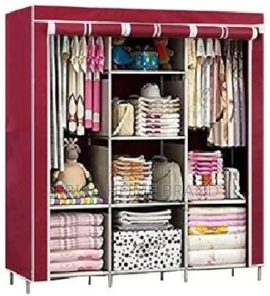3 Column Frame Wardrobe Foldable Closet