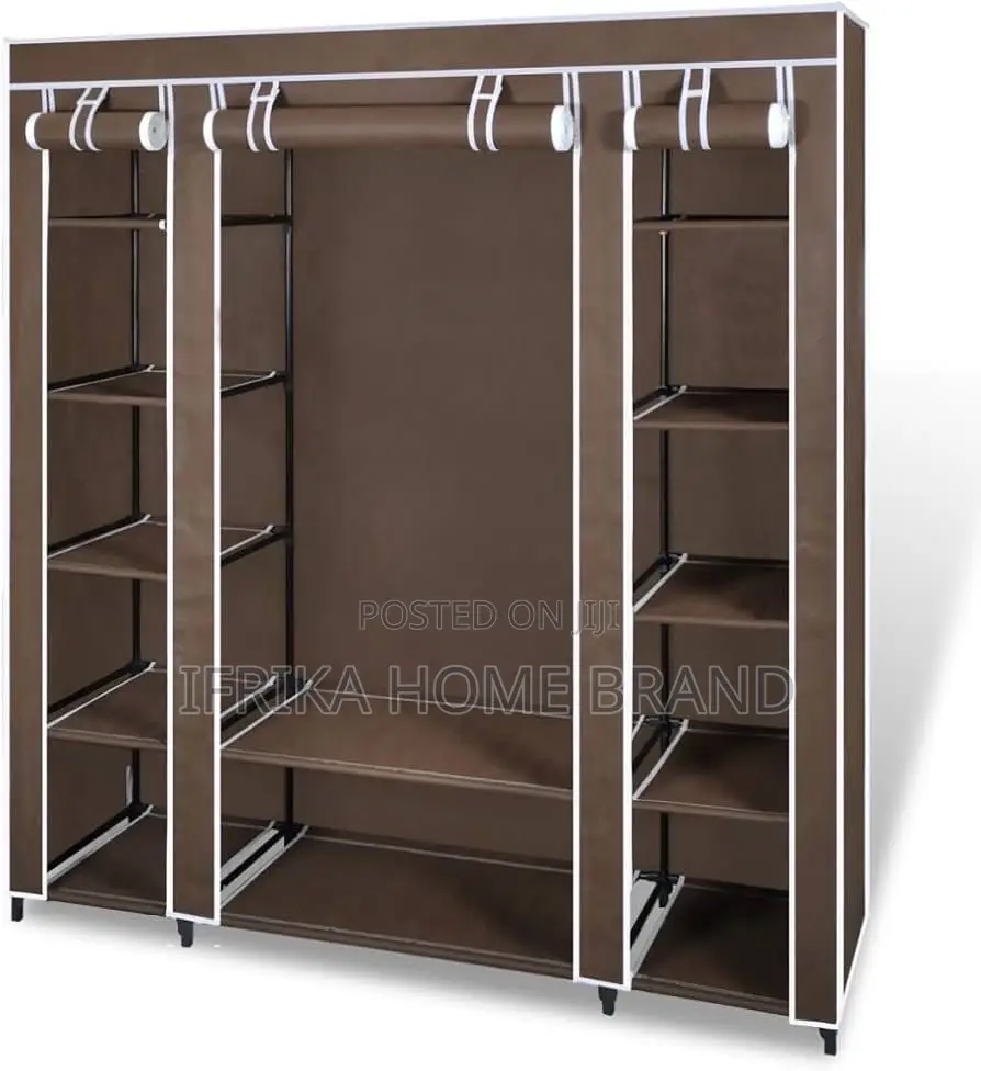 3 Column Frame Wardrobe Foldable Closet