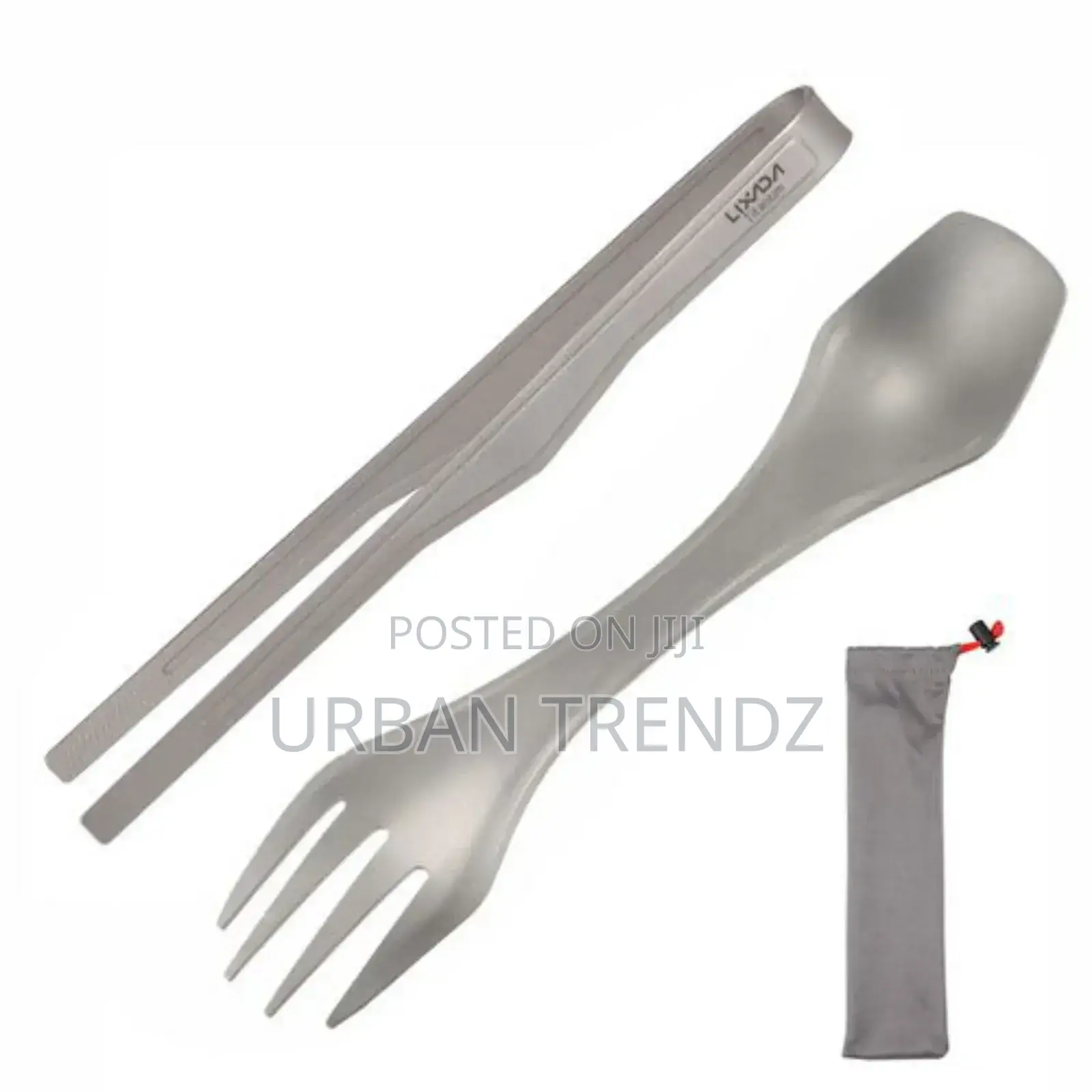 Lixada Titanium Tongs Clip With Spork BBQ Grilling Tool