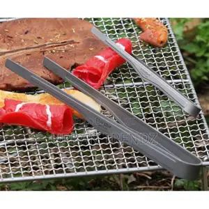 Lixada Titanium Tongs Clip With Spork BBQ Grilling Tool