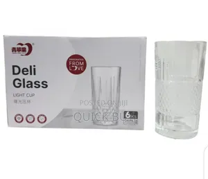 Elegant Tall Crystal Clear Drinking Glasses 330ML 6 PCS