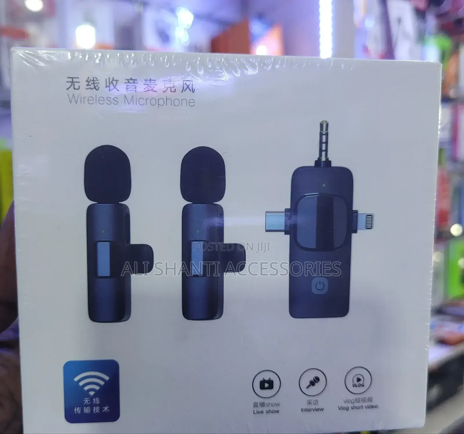 Lavalier Wireless Microphone for iPhone Smart and Type-C