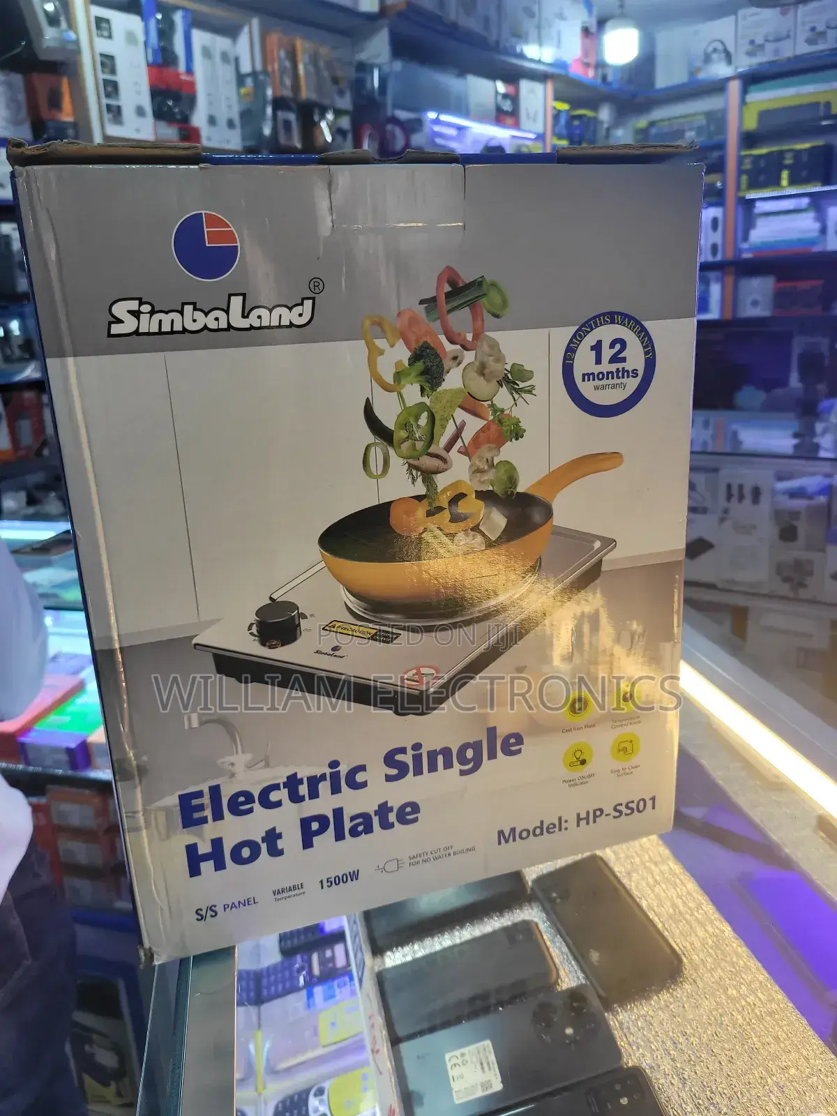 Simbaland Electric Single Hot Plate/1500w Electric Hot Plate