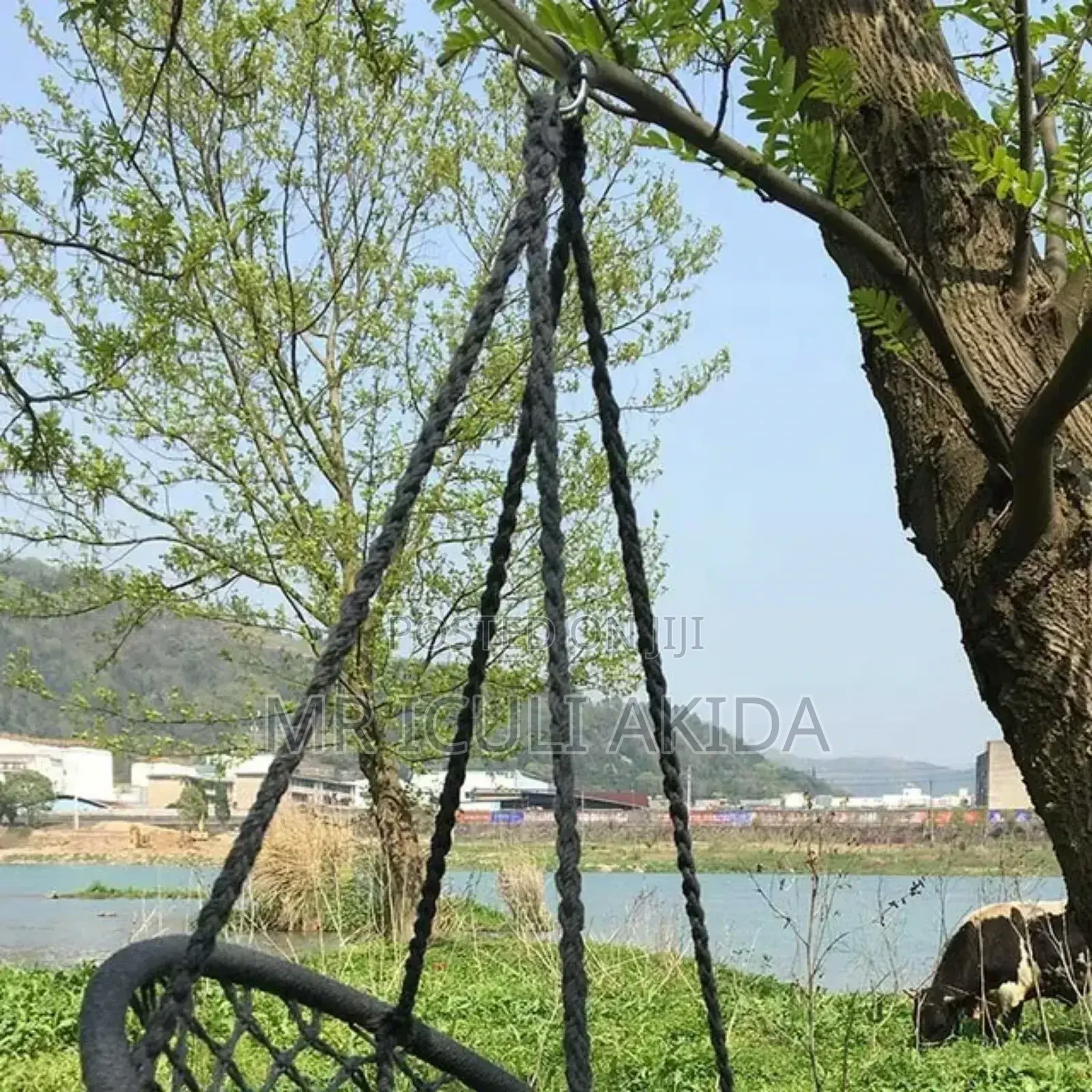 Thick Nylon Unique Round Basket Swing Hammock Chair