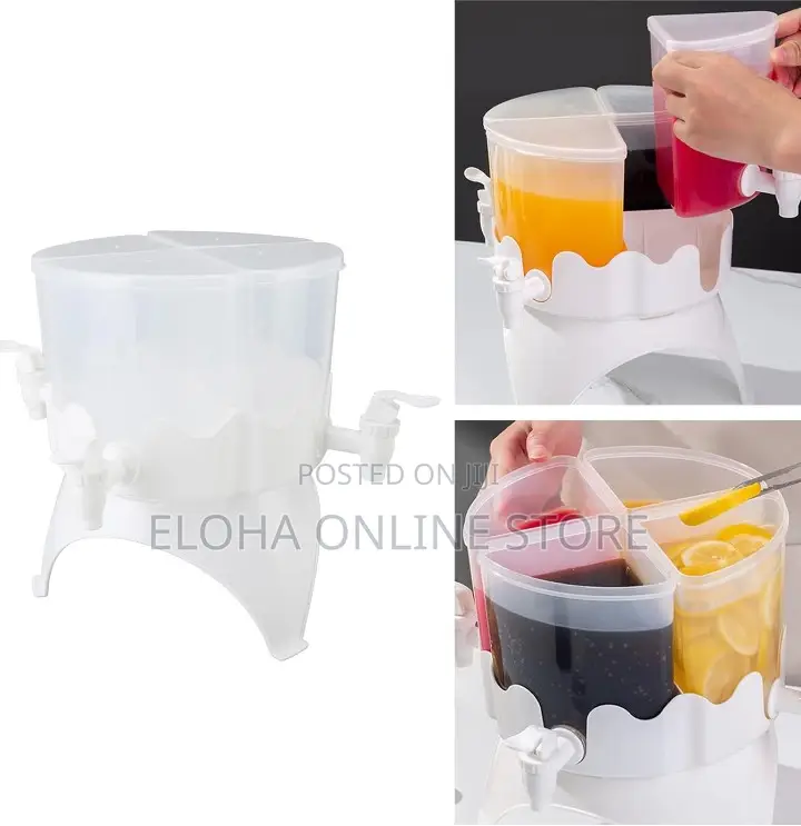 Plastic Drink Dispenser With Detachable 4 Grids