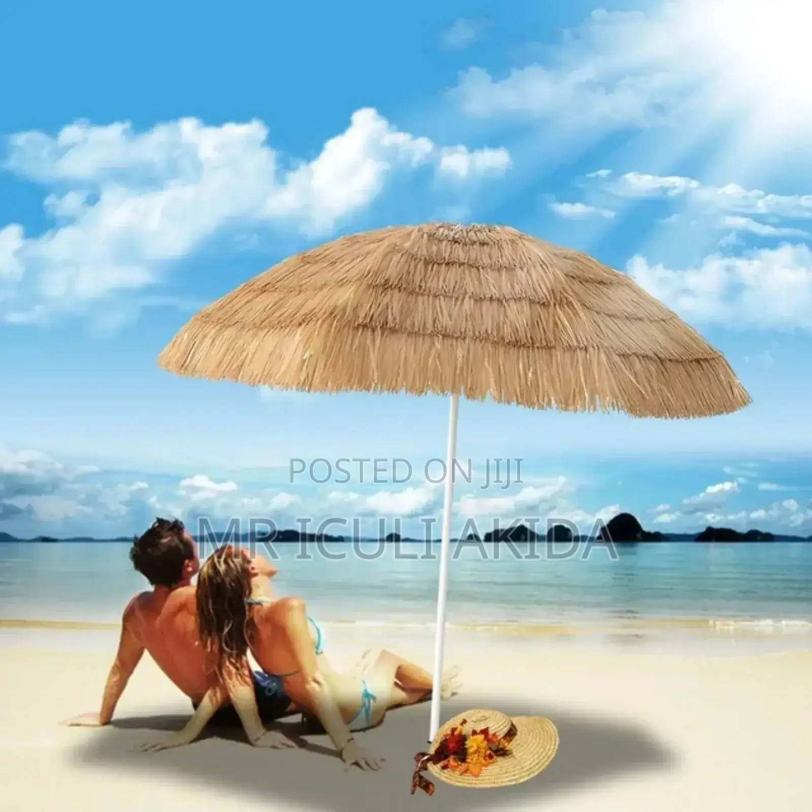 Beach,Hotel, Restaurant Garden Patio Thatch Straw Umbrella