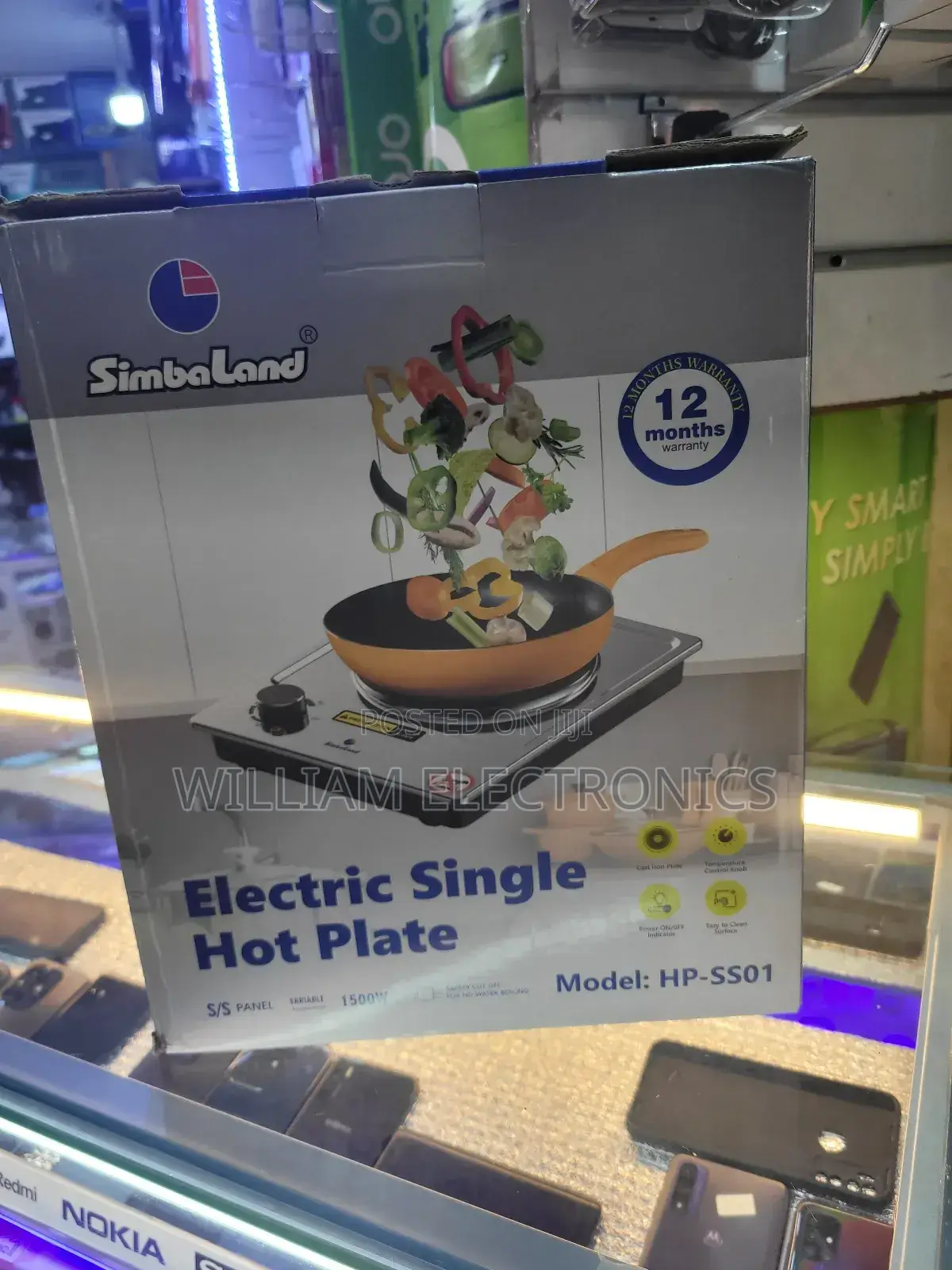 Cast Iron Hot Plate/1500w Simbaland Electric Hot Plate