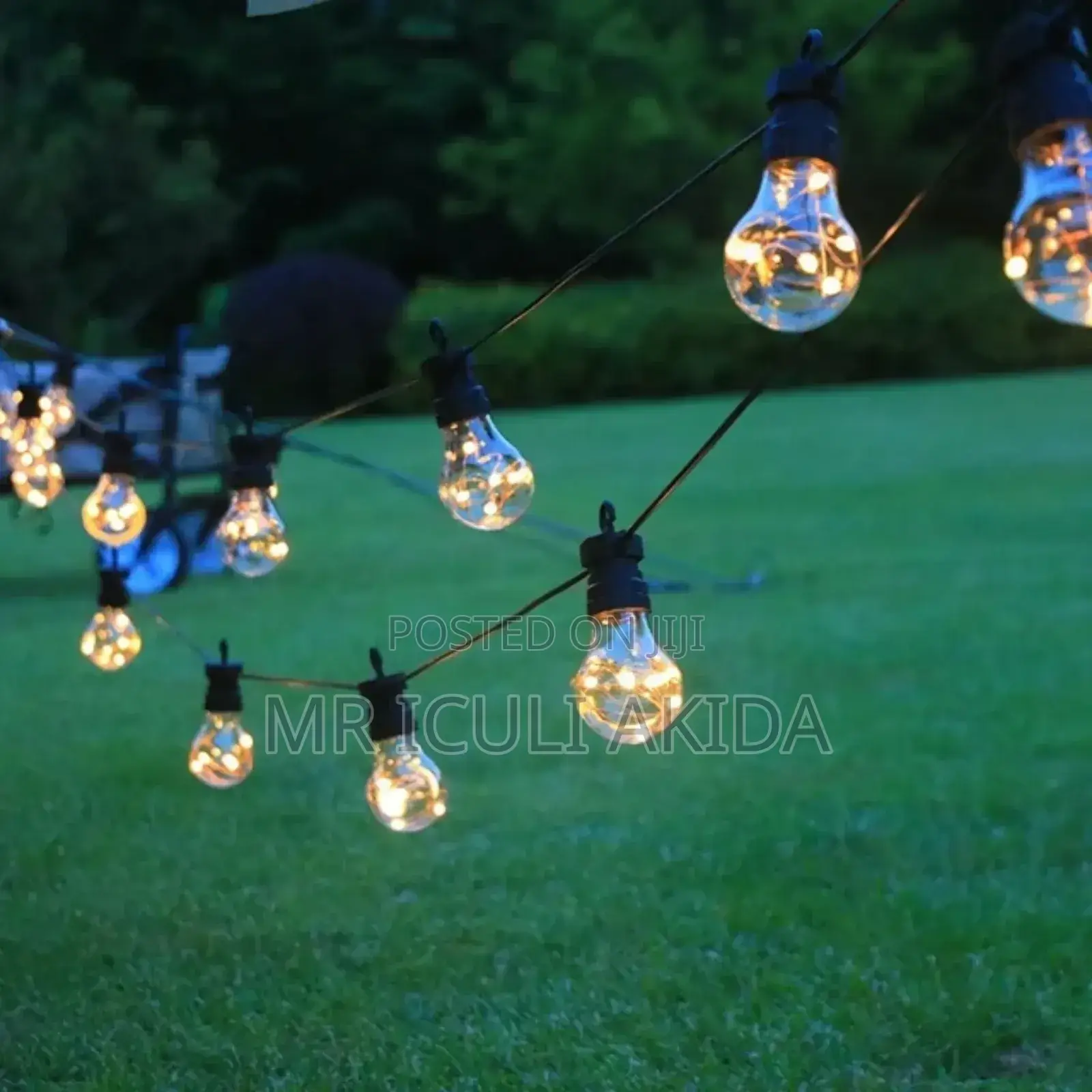 Waterproof 5mtrs Warm White Filament Outdoor String Bulbs