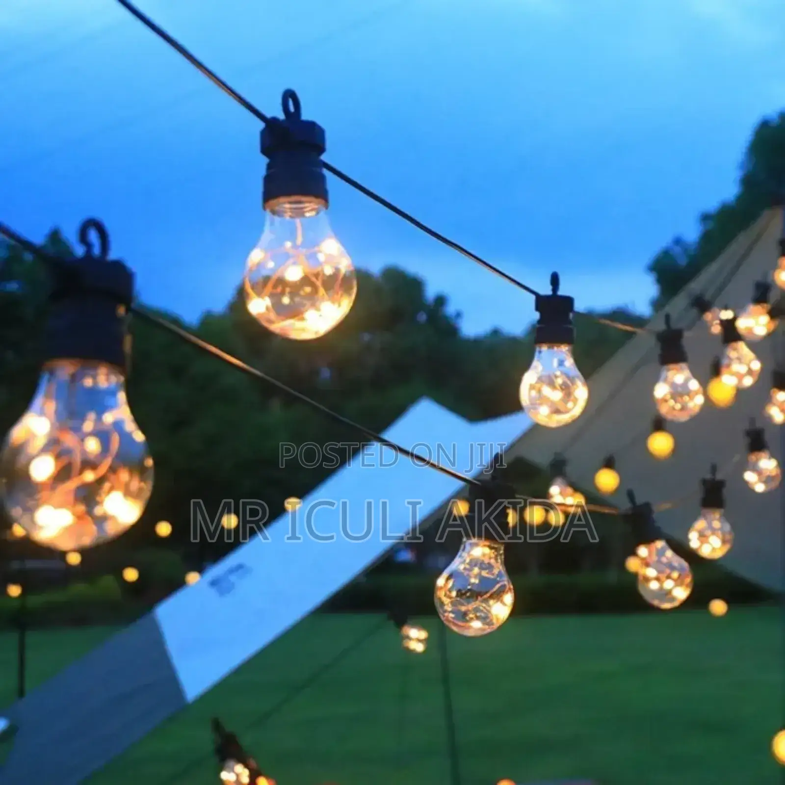 Waterproof 5mtrs Warm White Filament Outdoor String Bulbs