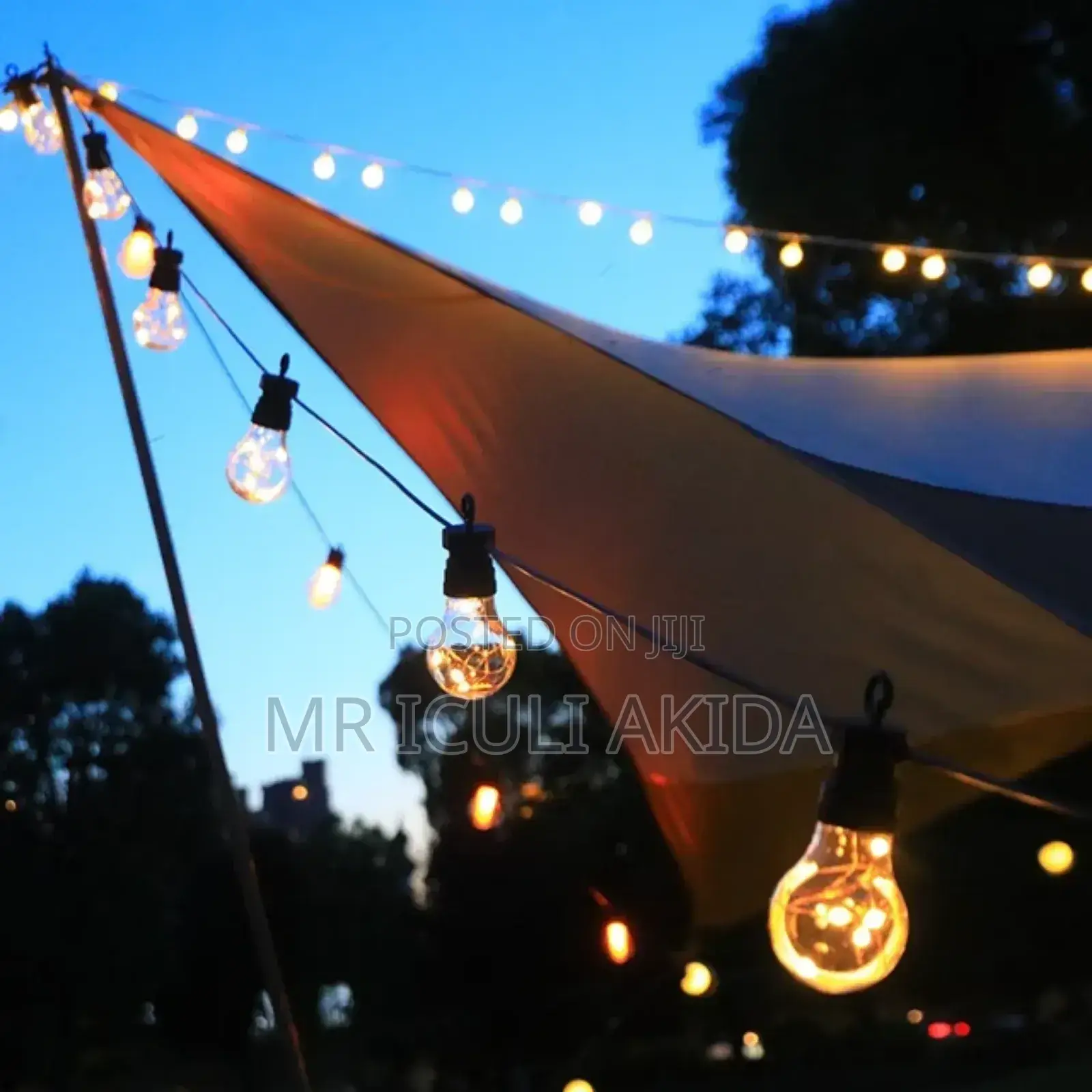 Waterproof 5mtrs Warm White Filament Outdoor String Bulbs