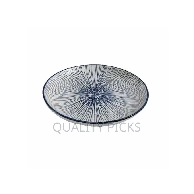 6 Pieces of Deep Soup, Dinner Plates Bowls,Blue.