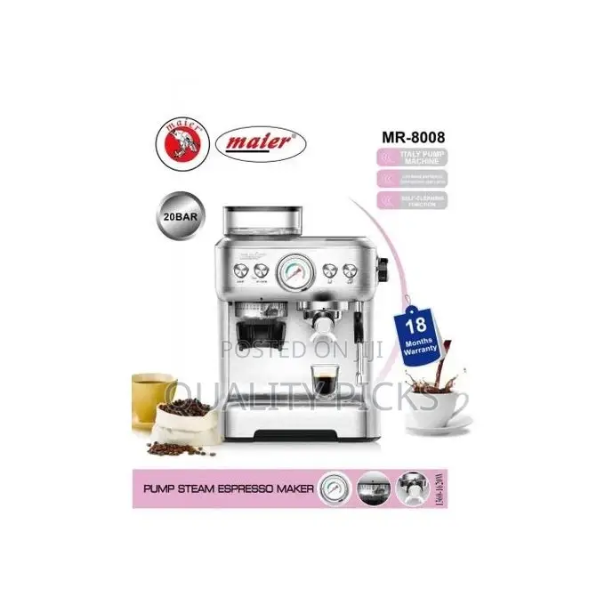 Maier 20 Bar Pump Steam Coffee, Espresso Cappuccino Maker