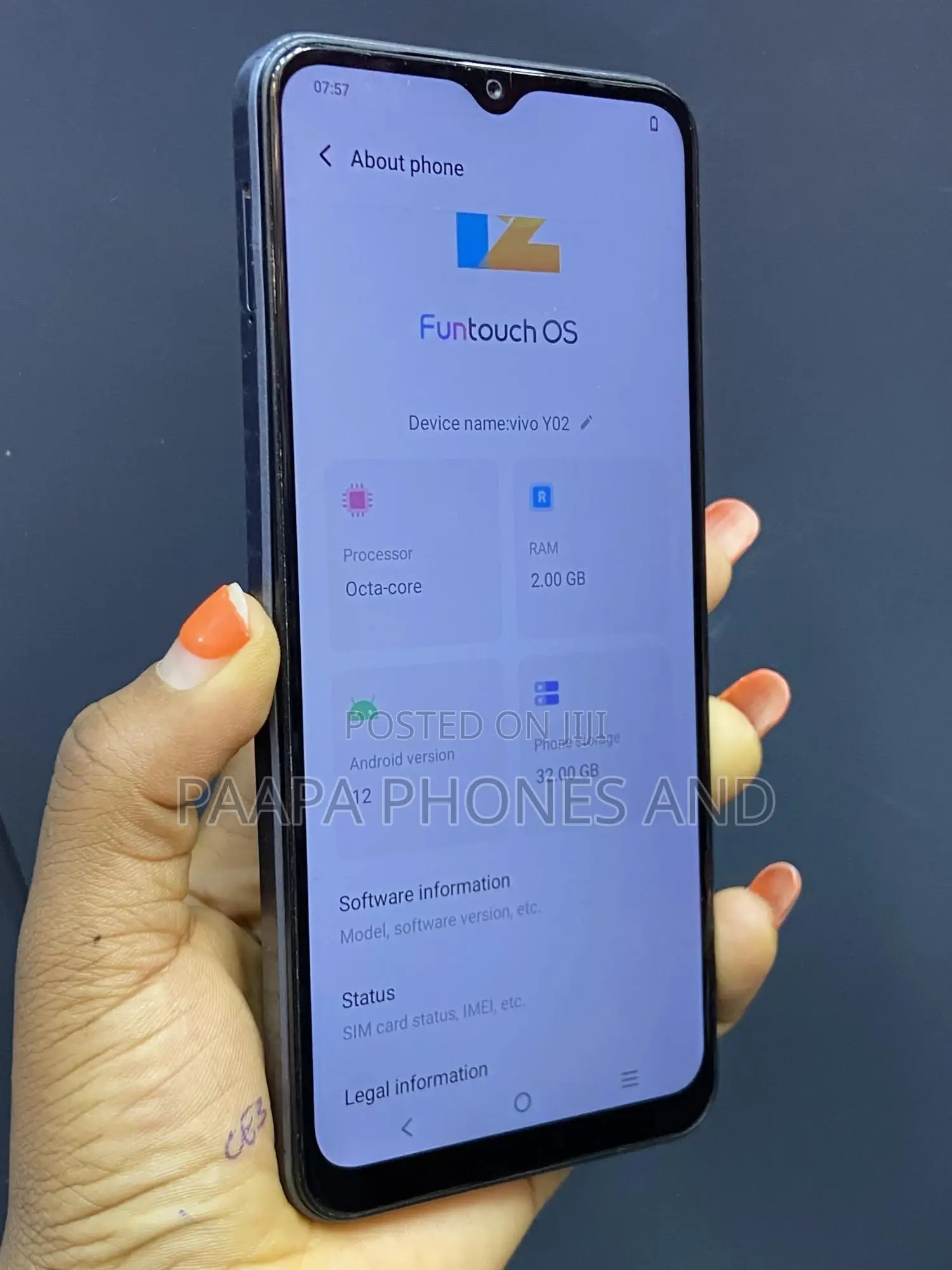 Vivo Y02 32 GB Black