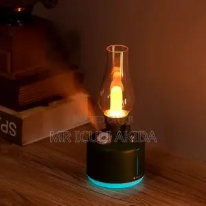 Retro Lamp Like Humidifier With Warm White Rechargeable Lamp