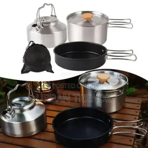 Camping Cookware Set Saucepan Stockpot Outdoor Cook Gear