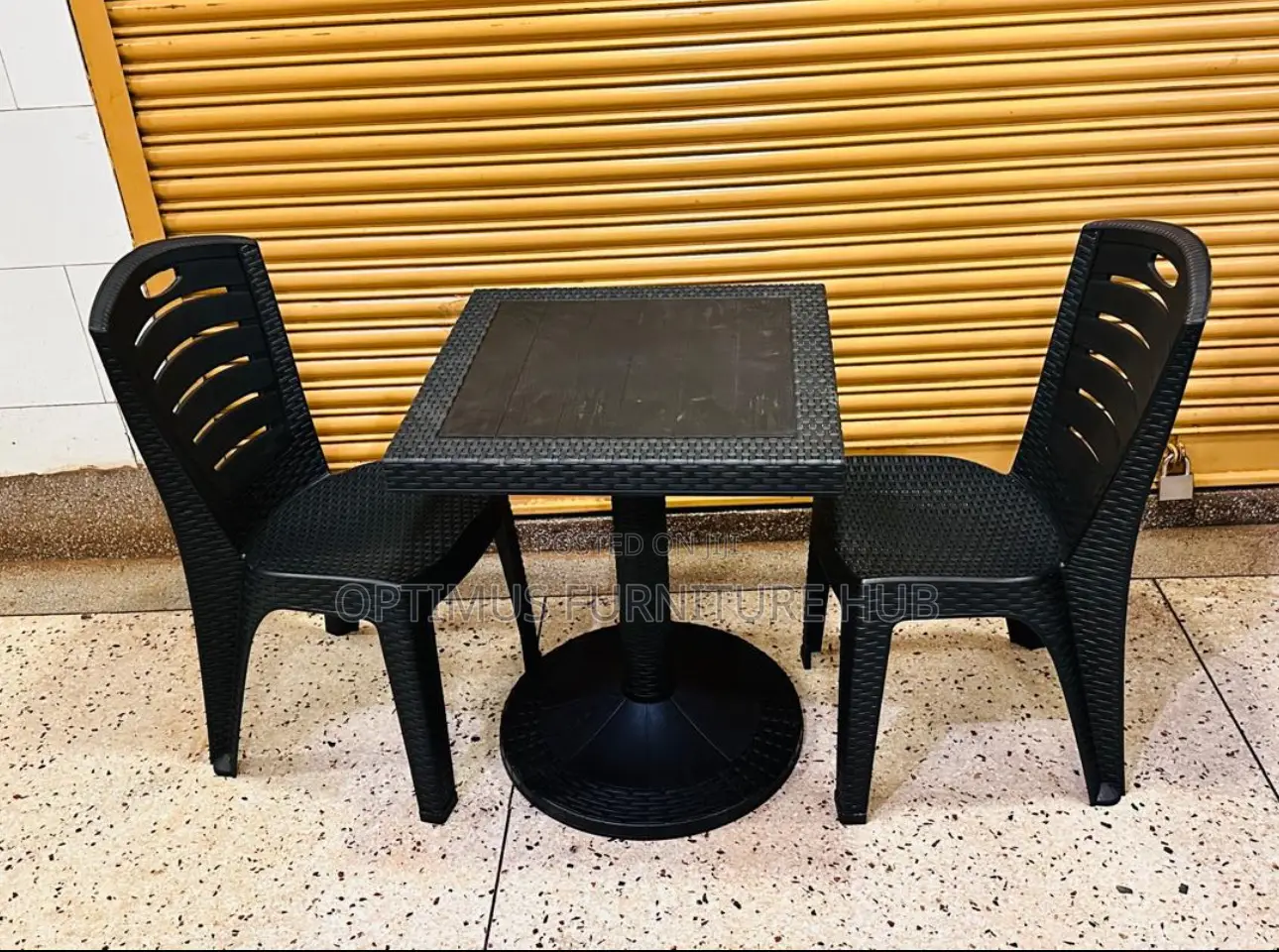 Black Table and Black Chairs