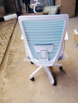 White Lined Office Chair