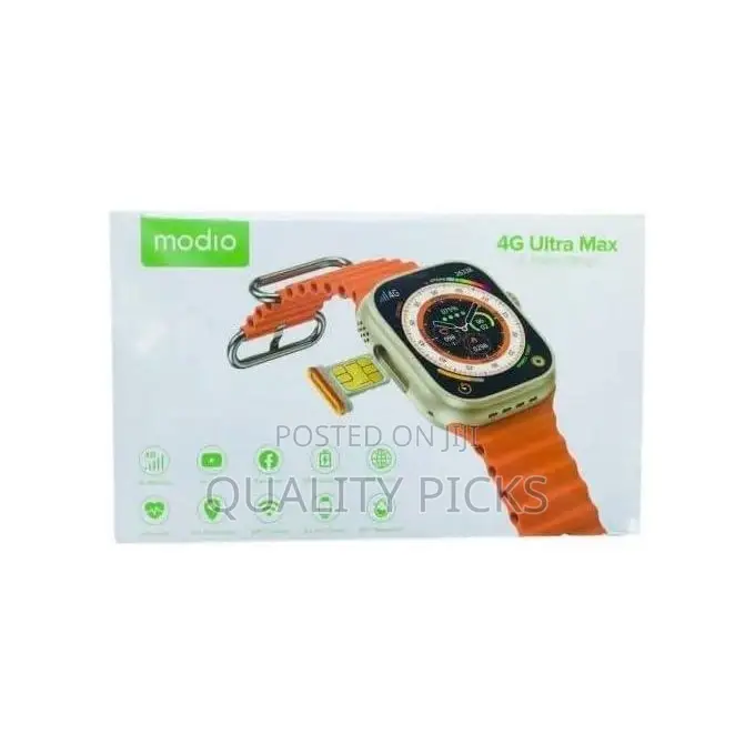 Modio 4G Ultra MAX SIM Powered Smart Watch With 4GB RAM
