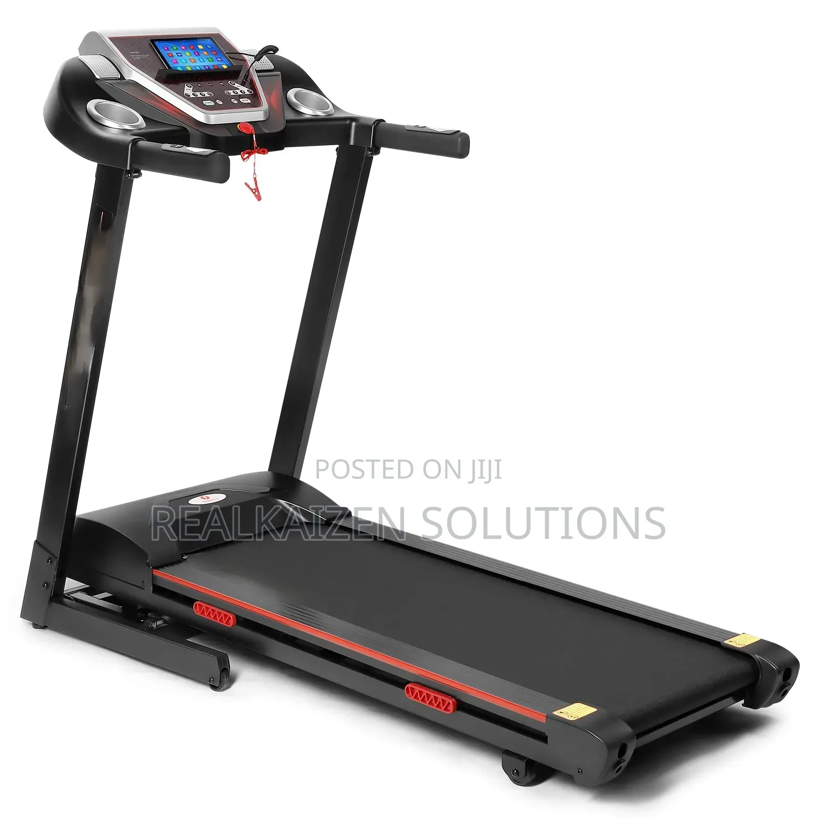 Fitness Hand Grip Pulse Folding Treadmill With Wheels