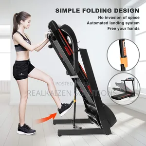 Fitness Hand Grip Pulse Folding Treadmill With Wheels