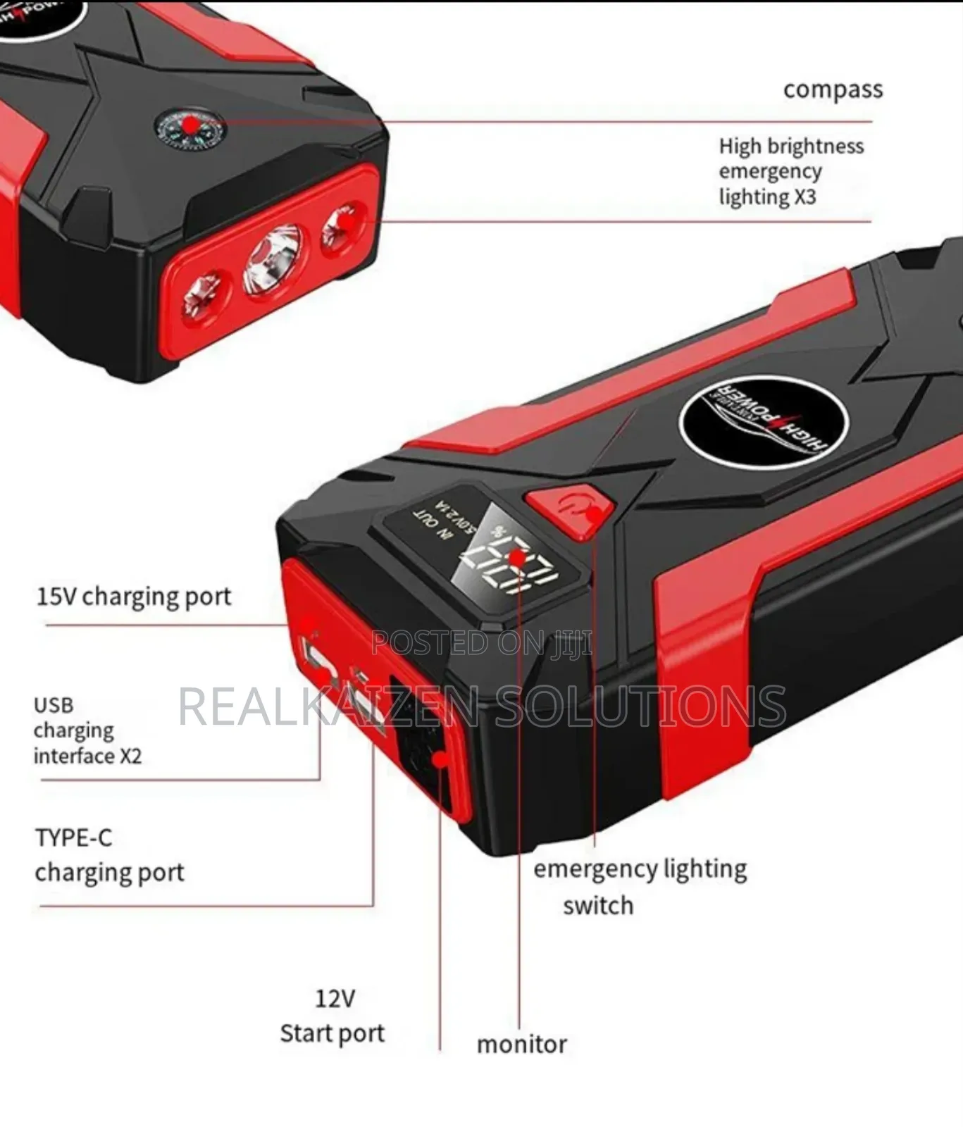 12V High-Power Multifunctional Car Jump Starter