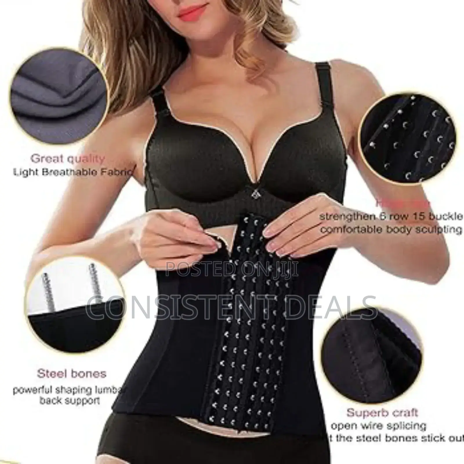 Button Navy Waist Trainer Trimmer Women Waist Coset