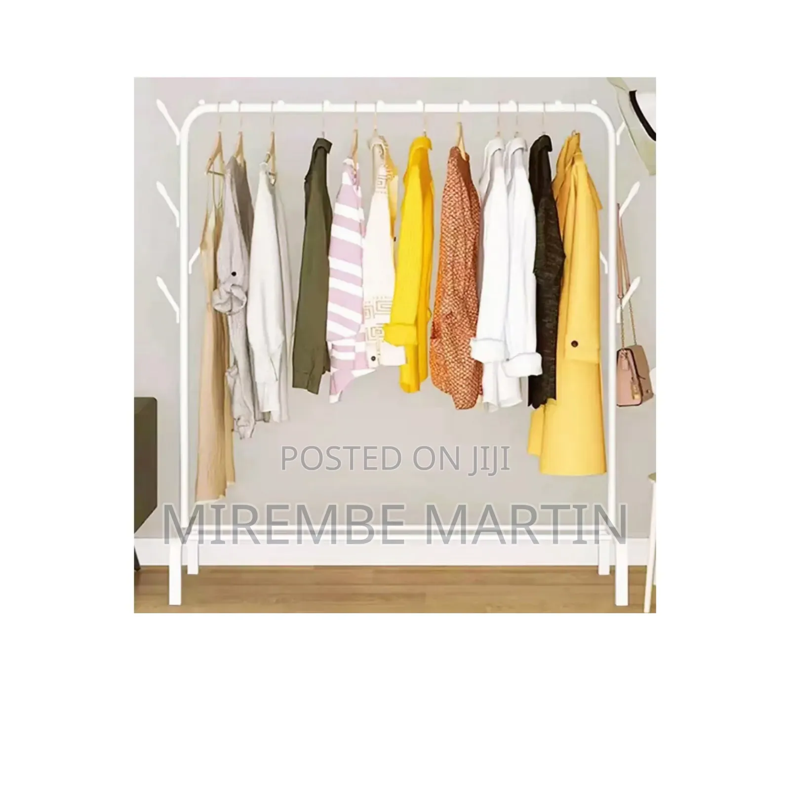 Metallic Clothes Rack.