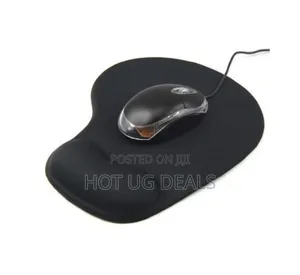 Photo - Soft Mouse Pad With Wrist Support - Black