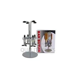 Bar Home Bar Butler 4 Shot Dispenser - Silver