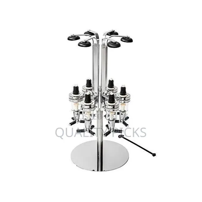 Bar Home Bar Butler 4 Shot Dispenser - Silver