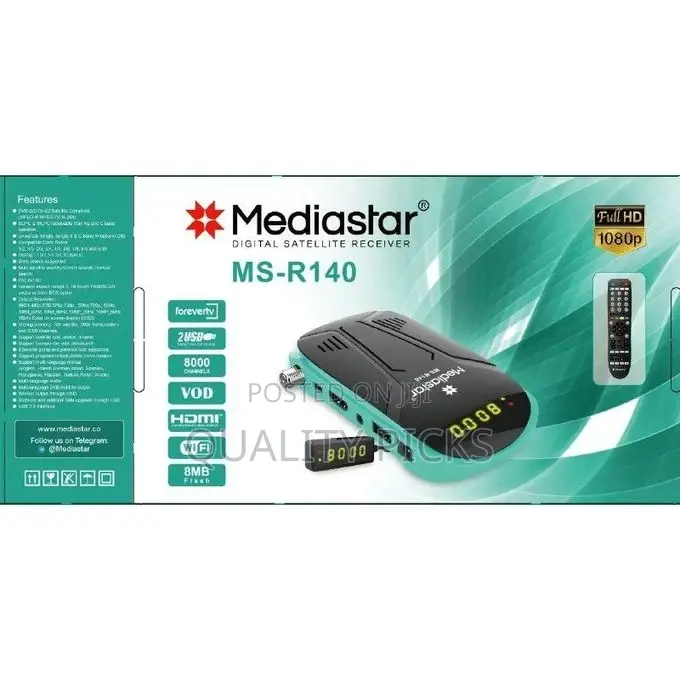Mediastar MS-R140 Forever Tv Digital Satellite Receiver HD