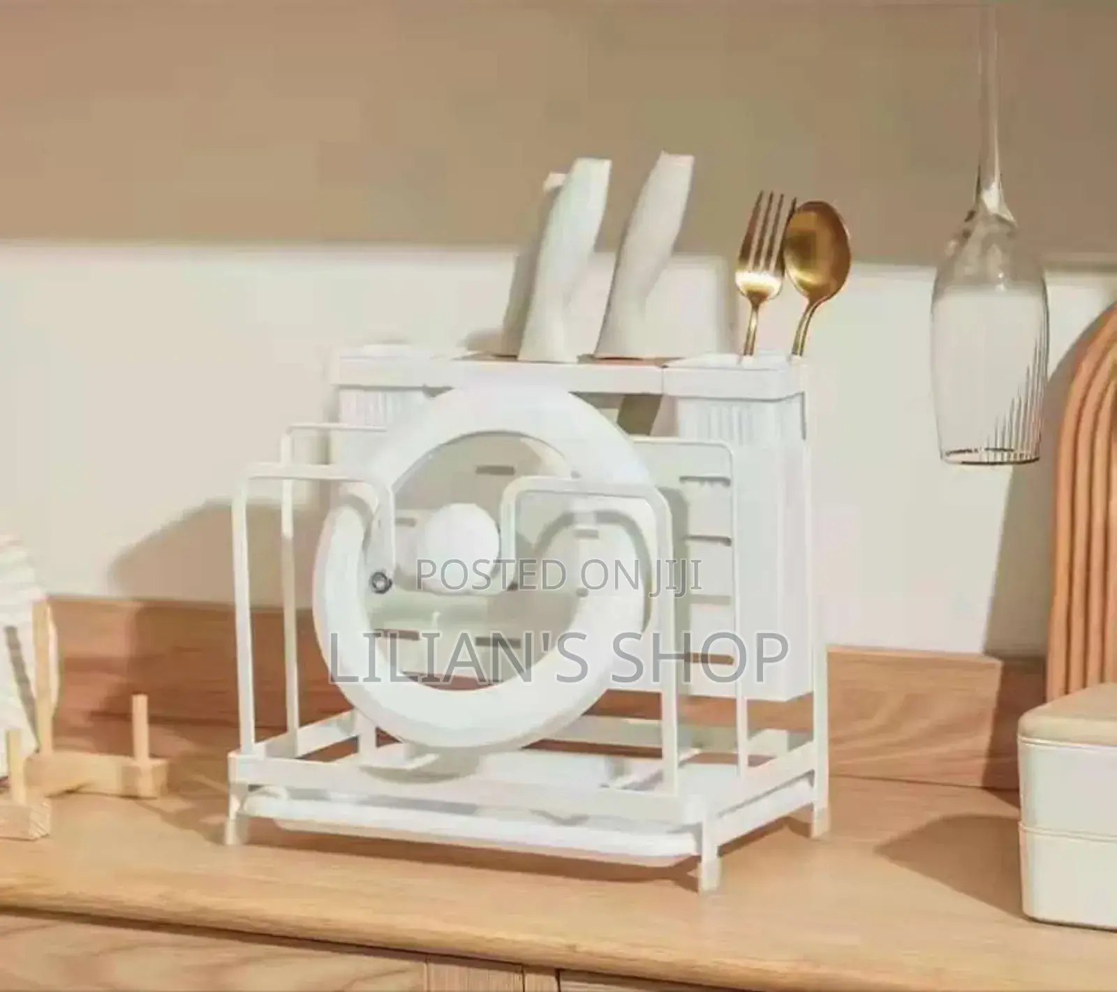 Iron Knife Rack Cutting Board Integrated Storage Rack