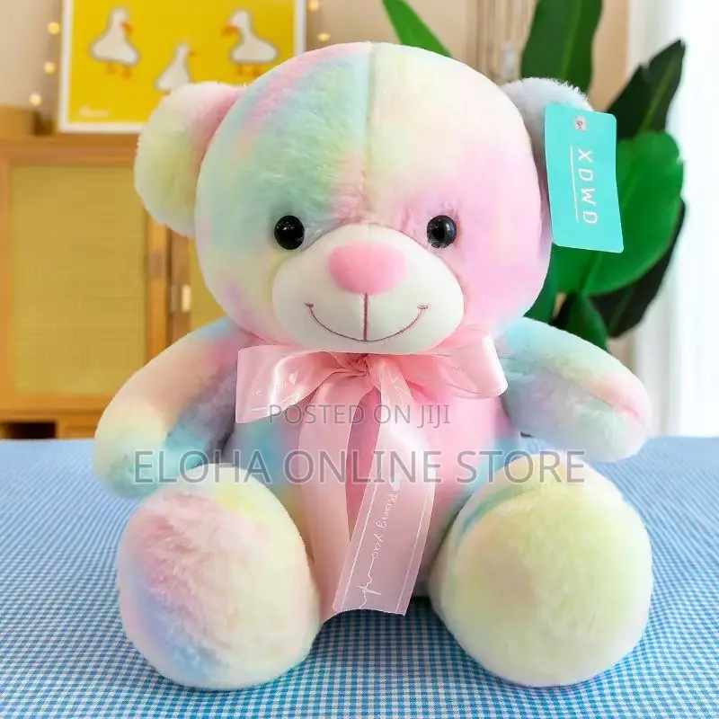 Colorful Teddy Plush Stuffed Bear Toy
