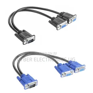 VGA Splitter Cable to Dual 2 Monitor Adapter Y Splitter