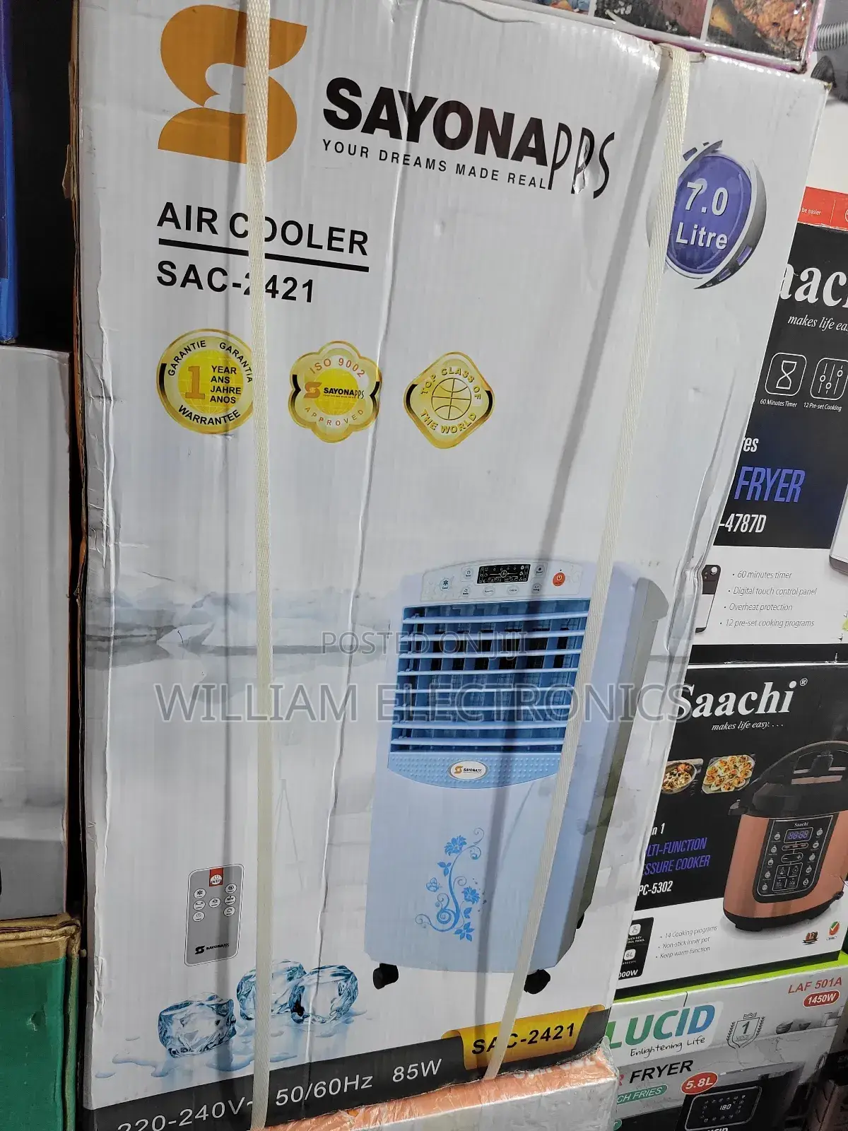 Sayona Air Cooler 7L With Remote Control/Sayona Air Cooler